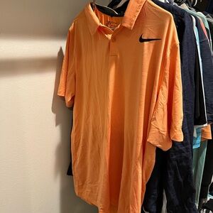Nike Men's Orange Polo Shirt